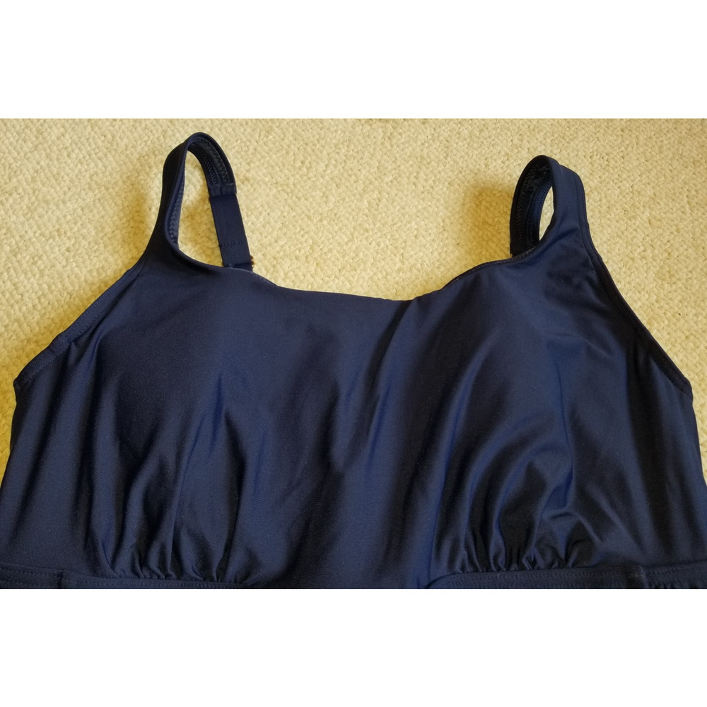 Womens Swim Dress-LANDS' END-'Deep Sea Navy' 'Tummy Control UPF 50'-16W - Picture 3 of 6
